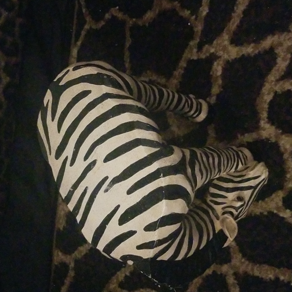 Zebra foot stool